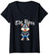 Damen Pomsky Hundejacke mit Hunde-Motiv The Boss T-Shirt mit V-Ausschnitt