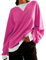 MEDUOLA Femmes Tops épissure de Couleur Pulls Manches Longues Oversize Sweats Large Décontracté (L, Rose)