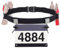 Triathlon Startnummernband, Startnummernband Triathlon, Laufgürtel für Damen Herren, Sportgürtel, Verstellbare Laufgurt mit Nummernhalter & 6 Gel-Halter (Schwarz)