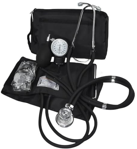 Tensiomètre Manuel avec Manobrassard et Stéthoscope - Certifié CE, Haute Précision, Utilisation Domestique ou Professionnelle, Compact, Durable et Idéal pour le Suivi de la Pression Artérielle