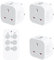 TESSAN Remote Control Plug Socket UK, 30M/100ft Operating Range, Wireless Light Switch for Indoor String Lights, Lamps, 2 Remotes and 5 Sockets
