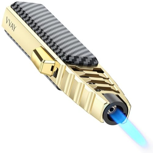 Sturmfeuerzeug, Feuerzeug Jetflame Jet Gasfeuerzeug, Sturmfeuerzeug Gas Nachfüllbar, Ohne Gas