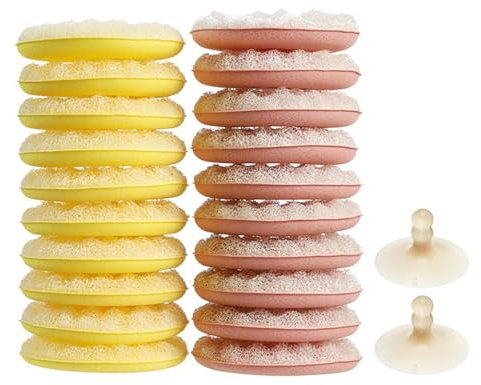 Esponja redonda de doble cara para cocina, estropajos, suave, antiarañazos, paquete de limpieza, estropajo, lavavajillas, suministros de baño, ducha, cepillo de detalles