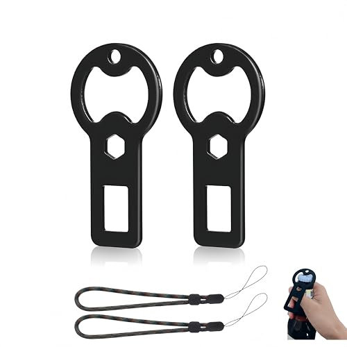 Dream Aurora 2 Pack Stainless Steel Bottle Opener,Portable Bottle Opener with Lanyard,Seat Metal Bottle Opener,Funny Personalized Beer Bottle Opener Bulk, for Kitchen Bar and Party Tools Red