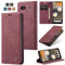 owlhold Funda de piel prémium para teléfonos móviles Google Pixel 6A, suave, de estilo retro, confeccionada en nobuk, plegable y con tarjetero, función de soporte y en color burdeos