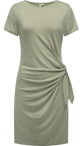 Ragwear Damen kurzes Sommerkleid Kurzarm Minikleid mit seitlichem Bindeband Knotta YOUMODO XS-XXL