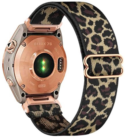 TUCOMO Elastische Nylon Armband Kompatibel mit Garmin Fenix 8 43mm/ Fenix 7S / Fenix 6S / Fenix 5S / Descent Mk2S, Quick Fit 20mm Loop Dehnbare Ersatzband für Garmin epix Pro 42mm Herren Damen