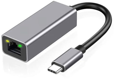 USB C to Ethernet Adapter 1000Mbps, High-Speed Gigabit Wired Network Adapter, Aluminum RJ45, Compatible with mac- book, iPad Pro, Surface, and USB C Type-C Laptops