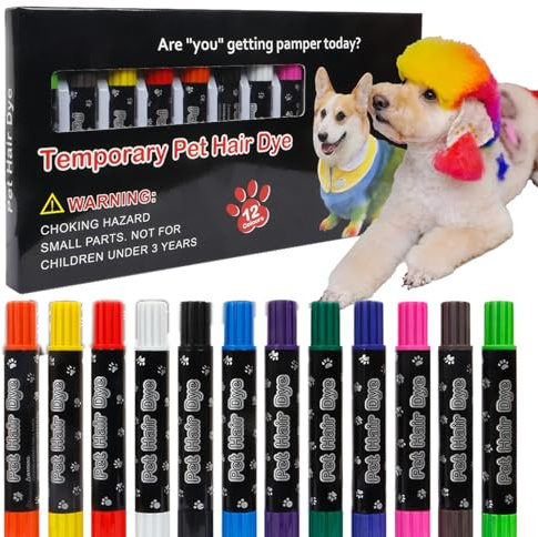 Haarfärbemittel für Hunde, Haarfärbemittel für Hunde, Cuppy Marker, Set zur Haarfärbung für Hunde, resistent gegen Verschleißmittel, kreativ und
