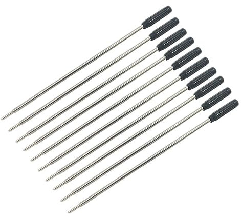 DIYEAH 20stücke Metall-kugelschreiber-minen Für Allgemeines Schreiben Austauschbare Schwarze Tintenmine Kompatibel Mit Cross Und Anderen Marken