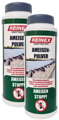 Ameisen-Pulver für Innen- und Außenbereiche umweltfreundlich 250 g pro Dose vertreibt Ameisen insektizidfrei (2 Dosen)