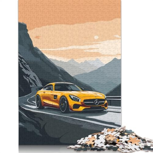 Minimales Mercedes AMG GT 1000-teiliges Puzzle für Erwachsene | Puzzle 1000 Teile für Erwachsene, Teenager, Puzzle | Puzzles | Geschenke 1000 Teile (75 x 50 cm)
