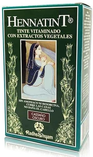 Hennatint Castaño Oscuro Vegan 60ml Radhe Shyam | Sin Amoníaco