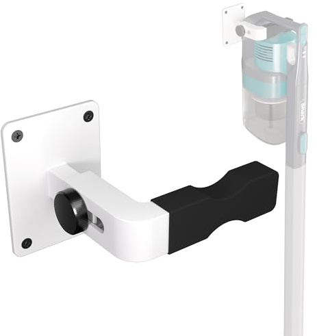 Vacuum Wall Mount for Shark Vacuum Dy-Son Wall Mount Compatible for Shark IX141 IZ562H IZ682H IZ361H IZ462H IZ163H IZ363HT IZ483H DY-Son V6 V7 V8 V10 V11 V12 V15 (White)