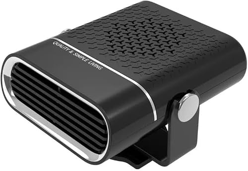 WAMHEET Car Heater 12V, 150W Portable Car Heater, Plug into Cigarette Lighter, 2 Mode Heating Fan, Quick Defroster Demister Defogger for Winter Windshield, Cars, SUVs & Old Vehicles