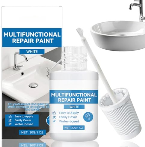 30G White Touch up Paint,Multi-Surface Touch up Paint Pen for Chips and Scratches,Touch up Paint for Both Interior and Exterior Use,Fast Drying White Enamel Bath Paint for Bathtubs,Tiles,Sinks