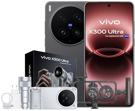vivo X300 Ultra, cámaras ZEISS con Objetivos fijos de 14+35+85mm, Video multifocal 4K a 120 FPS, Móvil 16+1TB, Pantalla 2K ZEISS Master, 6600mAh, Kit de fotografía+estabilizador de vídeo Profesional