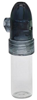 M&M Smartek Flacone di prova, dosatore per spezie, in vetro, per esterni, campeggio, viaggi, feste, dispenser da 67 mm (nero/trasparente)