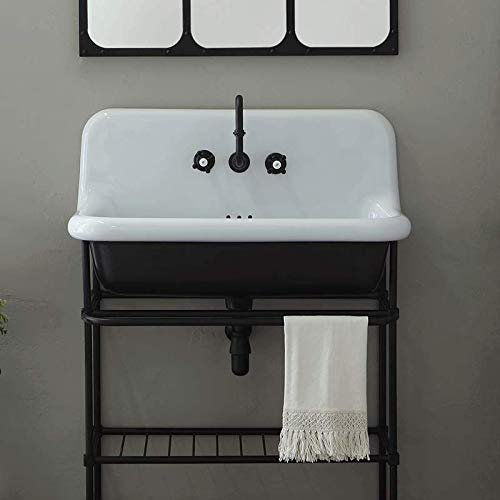 Lavabo École en Céramique émaillée - 90 cm - True Colors - Noir (Nero 9005)