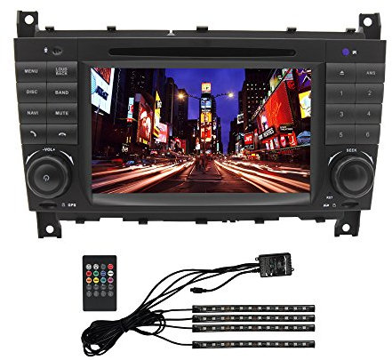 XISEDO Android 7.1 Autoradio 2 DIN Radio de Coche 7 Estéreo Navegación de Automóvil con Pantalla Táctil y Reproductor De DVD para Mercedes-Benz C Class W203/ Benz CLK W209