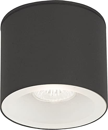 Licht-Erlebnisse Aufbauleuchte Außen Deckenstrahler Grau Dunkel GU10 IP44 Kompakt D 10.8cm Außenbeleuchtung Decke
