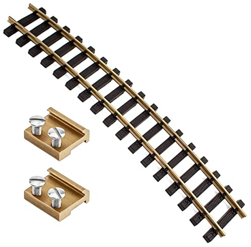 ML-Train 1 Stück Gleis gebogen Radius 120 cm R3 mit Messing-Verbindern - Kompatibel mit Allen Spur G Gleissystemen