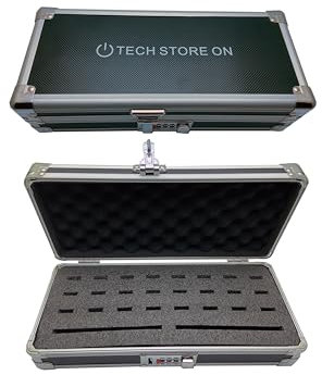 TECH STORE ON USB-Stick für USB-Stick, antistatisch und stoßfest (Aluminium, mittel, hält 24 USB, 2 HDD-Steckplätze)