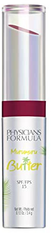 Physicians Formula Spf 15 Murumuru Butter Lip Cream, Lip Balm, Lip Moisturizer and Conditioner for Dry Lips. Fragrance free, Alcohol free Intensive Lip Mask and Lip Therapy Skin Care, Acai Berry