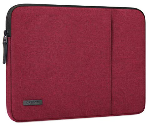 CAISON 15.6 inch Laptop Sleeve Ultrabook Silm Case Soft Lining Waterproof Shockproof Protective Bag for 15-16 inch MacBook Pro Air, 15.6 Lenovo HP ASUS Acer Chromebook Notebook Camputer, Red