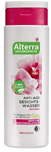 Anti-Age-Gesichtswasser Orchidee - für reife & anspruchsvolle Haut, mit Bio-Arganöl, Ginkgoextrakt & natürlichem Q10, zertifizierte Naturkosmetik, vegan - 150 ml