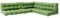 Vicco Palettenkissen Set Flocken, Outdoor Kissen, Grün, 7 Teile