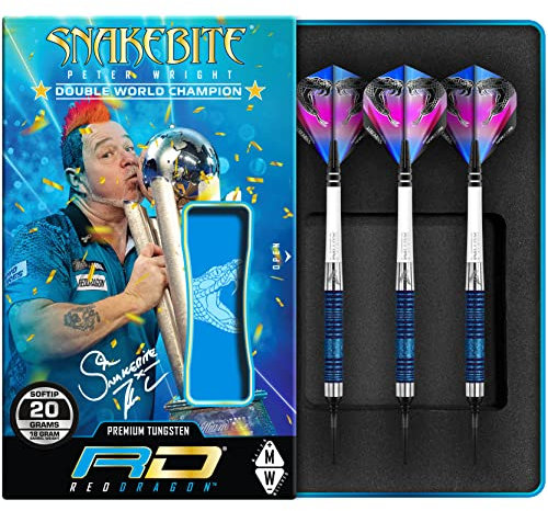 Snakebite Euro 11 blau Element WM-Sonderedition 20g Wolfram Darts Set mit Flights und Schäfte