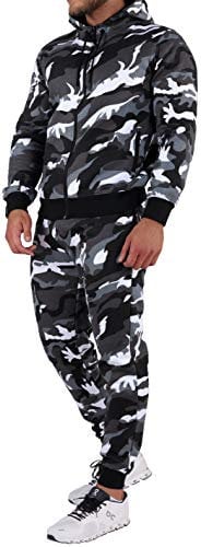 opoppy Jogging Herren 2-teilig mit Kapuze (S, camo urban)