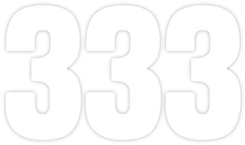 Pack of 3 White Plain Number 3 Bin Stickers for Wheelie Bins Number - 3 Waterproof (17 cm) Bin Numbers for Wheelie Bins Large Self Adhesive Numbers for Wheelie Bins and More Packwith®