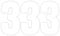 Pack of 3 White Plain Number 3 Bin Stickers for Wheelie Bins Number - 3 Waterproof (17 cm) Bin Numbers for Wheelie Bins Large Self Adhesive Numbers for Wheelie Bins and More Packwith®