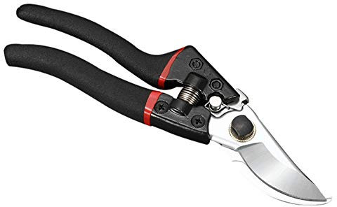 LIGOU Professionelle SK5-Gartenschere, Frostsicher bis -30°C, Rosenschere mit Harz-resistenten Klingen, Ergonomischer Softgriff