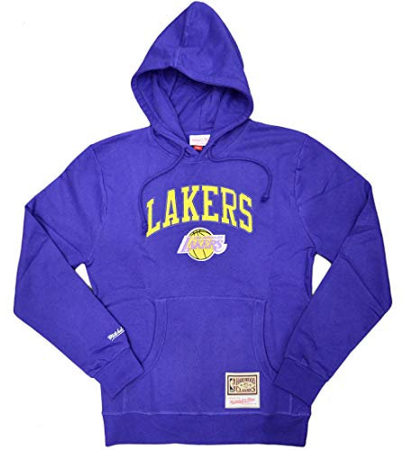 Mitchell & Ness NBA Arch - Felpa con cappuccio LA Lakers, colore: Viola Viola L