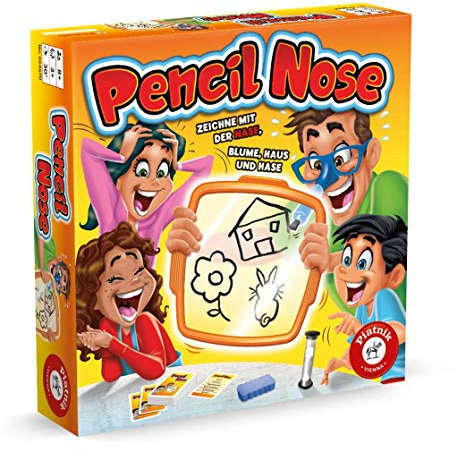 Pencil Nose, Rasanter Partyspaß für Teams oder Einzelspieler, Zeichne mit der Nase