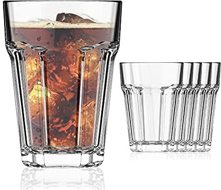 Sahm Wassergläser Set Alva - Spülmaschinenfest (6 STK) - Trinkgläser Set à 410 ml - Ideal auch als Gin Gläser, Longdrinkgläser oder Saftgläser