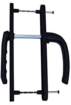 Quincadeco Maniglia porta finestra SR Nero, HARDWARE HANDLE, Alluminio, 100%, Nero, 19.5 cm x 2.4 cm