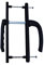 Quincadeco Maniglia porta finestra SR Nero, HARDWARE HANDLE, Alluminio, 100%, Nero, 19.5 cm x 2.4 cm