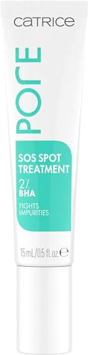 Catrice Pore SOS Spot Treatment, Make Up, Foundation, transparent, für Mischhaut, für trockene Haut, für unreine Haut, Anti-Pickel, beruhigend, schnelltrocknend, vegan, ölfrei, ohne Parfüm (15ml)