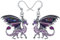NEWEI Fantasy Emaille Dragons Ohrringe Cute Dragon Geschenke Drache Schmuck Charms für Damen Frauen Mädchen (Orchidee Violett)