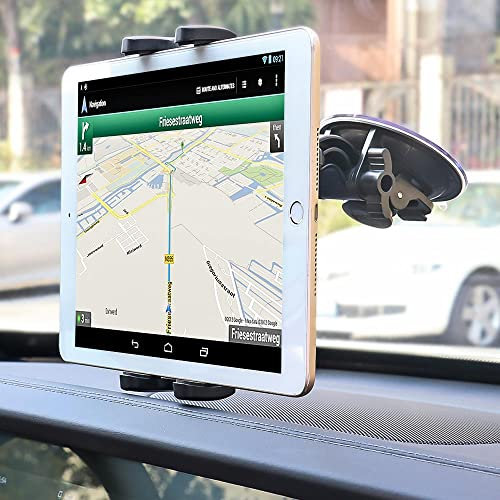 Cuxwill Tablet Auto Halterung Windschutzscheibe für 4''-13 iPad Handy, KFZ Halter Pkw Vorne Tablethalterungen mit Saugnapf für iPad Pro 12.9 Air Mini, Galaxy Z Fold 4 3, Kindle Fire, Switch, iPhone