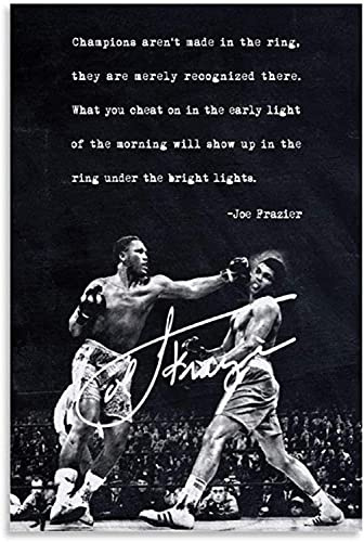 GPEIHANG Leinwand Bilder Kunst Joe Frazier Boxing Poster für Familiendekor Malerei Poster Druckt Gedruckte 23.6x35.4(60x90cm) Kein Rahmen