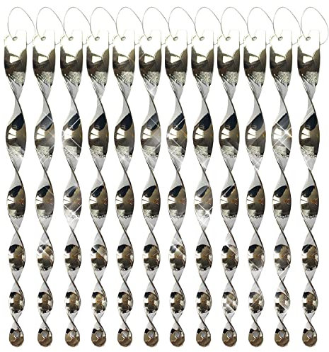 Vogelschreck, 12 Stück Reflektierende Windspirale, Vogelabwehr Ideal für Haus & Garten zur Vogelabwehr ， Protect Garten,Obstgarten,Hof (Silber)
