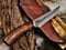 Generisch Achtung Sammler Damast Jagdmesser und unglaublich schöner KlingenmaserungMAQ1934