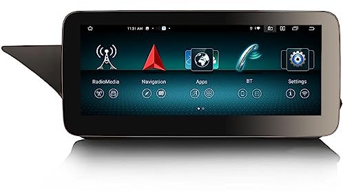 Erisin 10.25” kabelloses CarPlay Android 12 Autoradio GPS Navi für Mercedes-Benz E-Klasse W212 2013-2014 Unterstützt IPS iDrive OEM Bluetooth DAB+ Android Auto Mirror Link WiFi TPMS 4GB RAM+64GB ROM