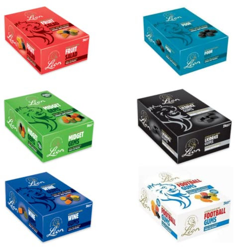 Lion's Gums Full Boxes- The Perfect Bite-Sized Treat for Any Occasion | Krazy Kandi (Lions Football Gums)
