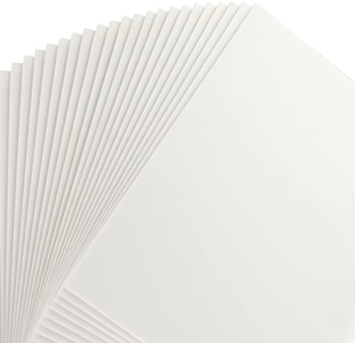 APACALI Lot de 24 panneaux en mousse de polystyrène A3 (420 x 300 mm), 3 mm d'épaisseur, panneaux en mousse pour travaux manuels, impression, encadrement, affichage, projets, blanc